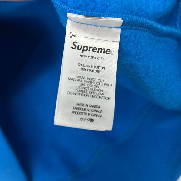 Supreme X Thrasher NWOT men’s XL Blue Zip-Up Hoodie - Picture 6 of 10